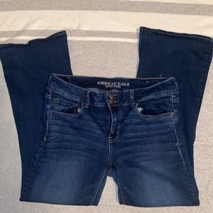 Gently used American Eagle Artist Flare Super Stretch X jeans size 14 short